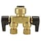 Apollo 1/2 in. Brass Push-To-Connect x 3/8 in. O.D. Comp. Dual Inline Outlet Dual Shut-Off 1/4-Turn Stop FSBDVS1238C - alternate 8